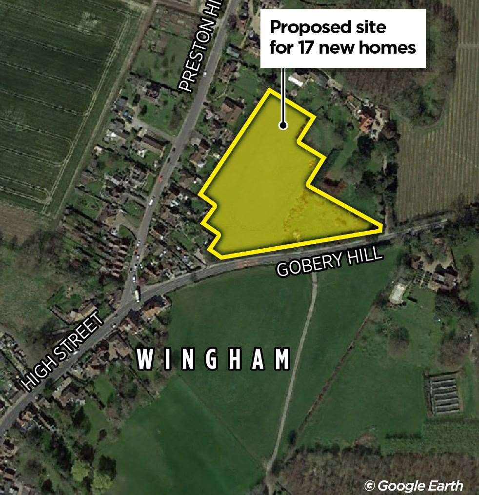 If approved, the homes would be built on land north of Gobery Hill in Wingham