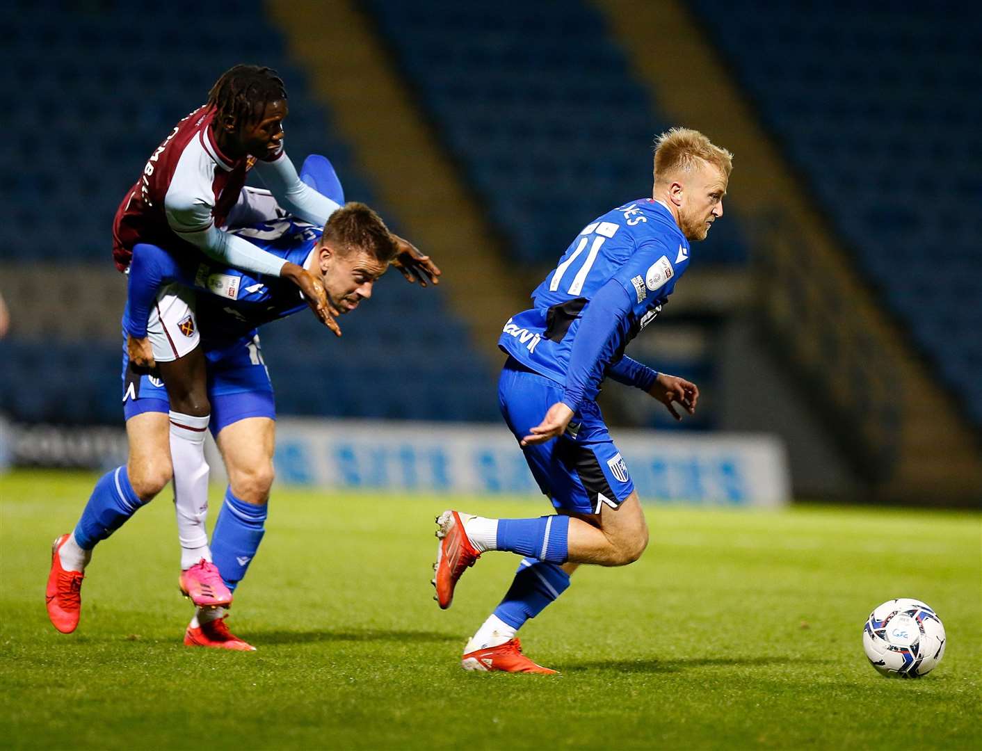 Olly Lee and Ben Reeves were handed chances against West Ham under-21s in the EFL Trophy Picture: Andy Jones