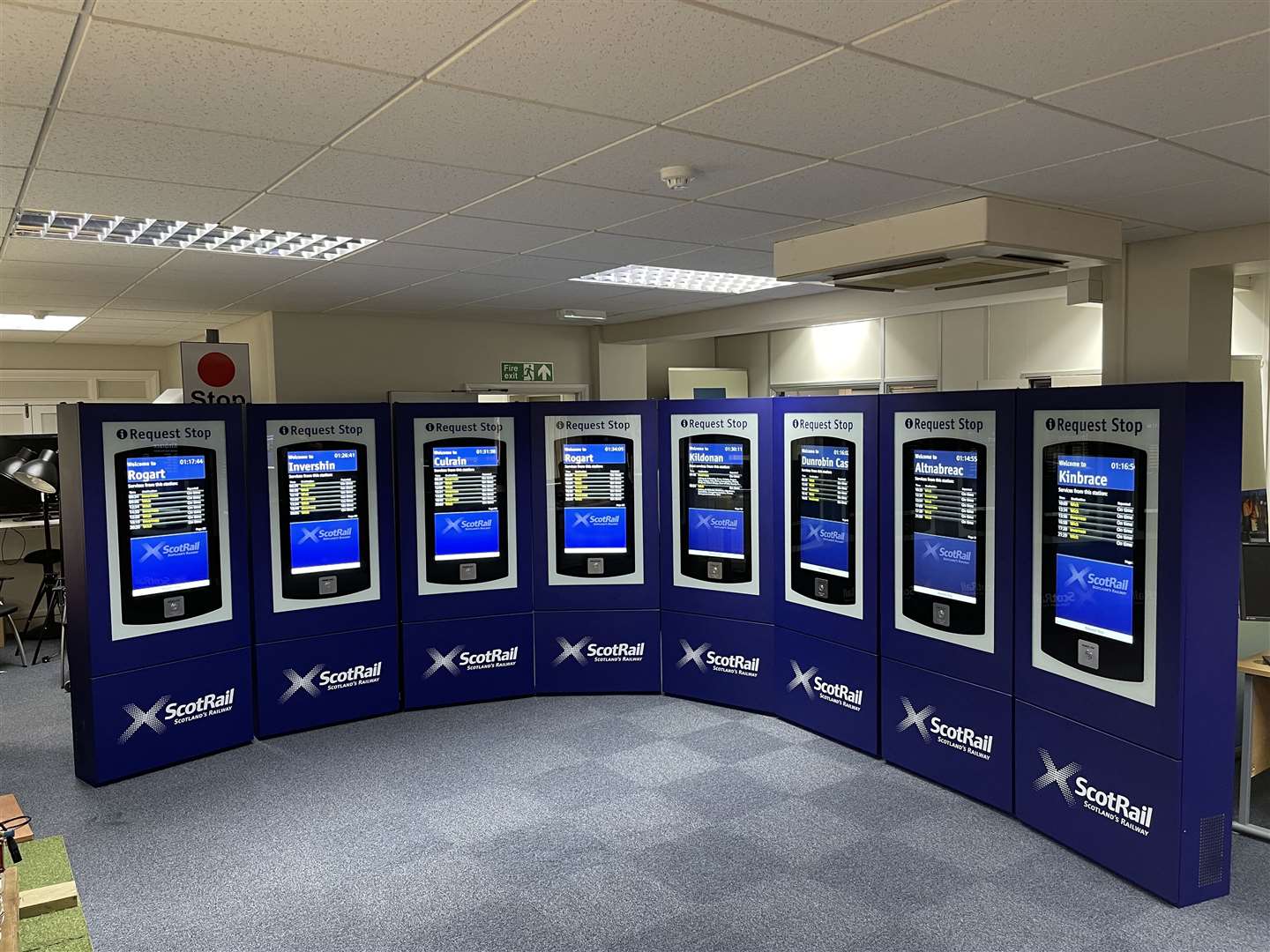 The kiosks will be installed at eight stations on the Far North Line in the Highlands (Network Rail/PA)