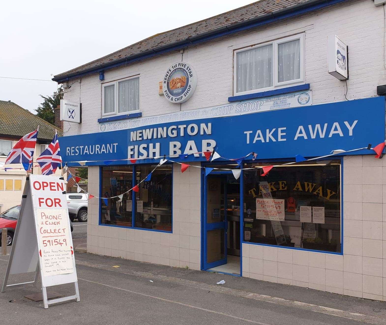 Newington Fish Bar in Ramsgate, Sandy’s Fish and Chips in Folkestone