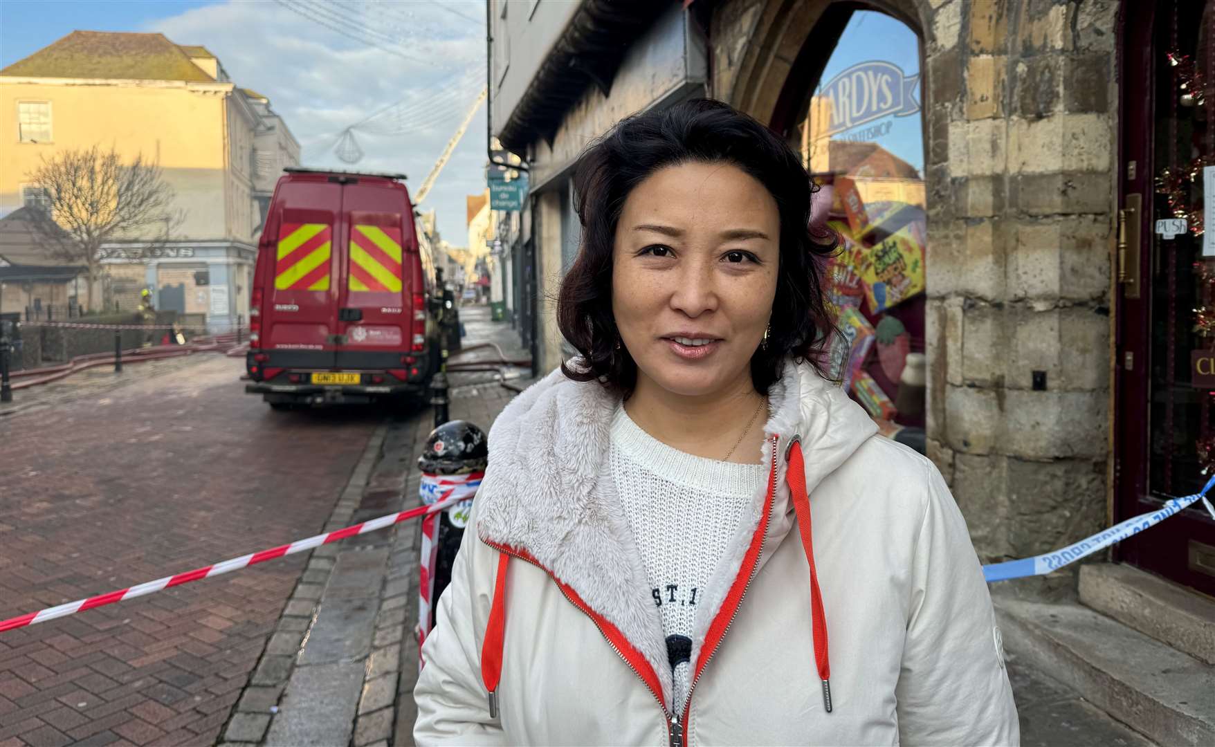 Snow Shang, who lives in the High Street with her nine-year-old son, was among those evacuated when the fire broke out at the former Debenhams store