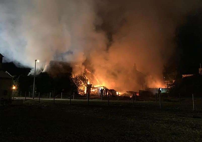 A fire spread to a barn and two outbuildings in Margate Road, Herne Bay. Picture: Annie Dadson