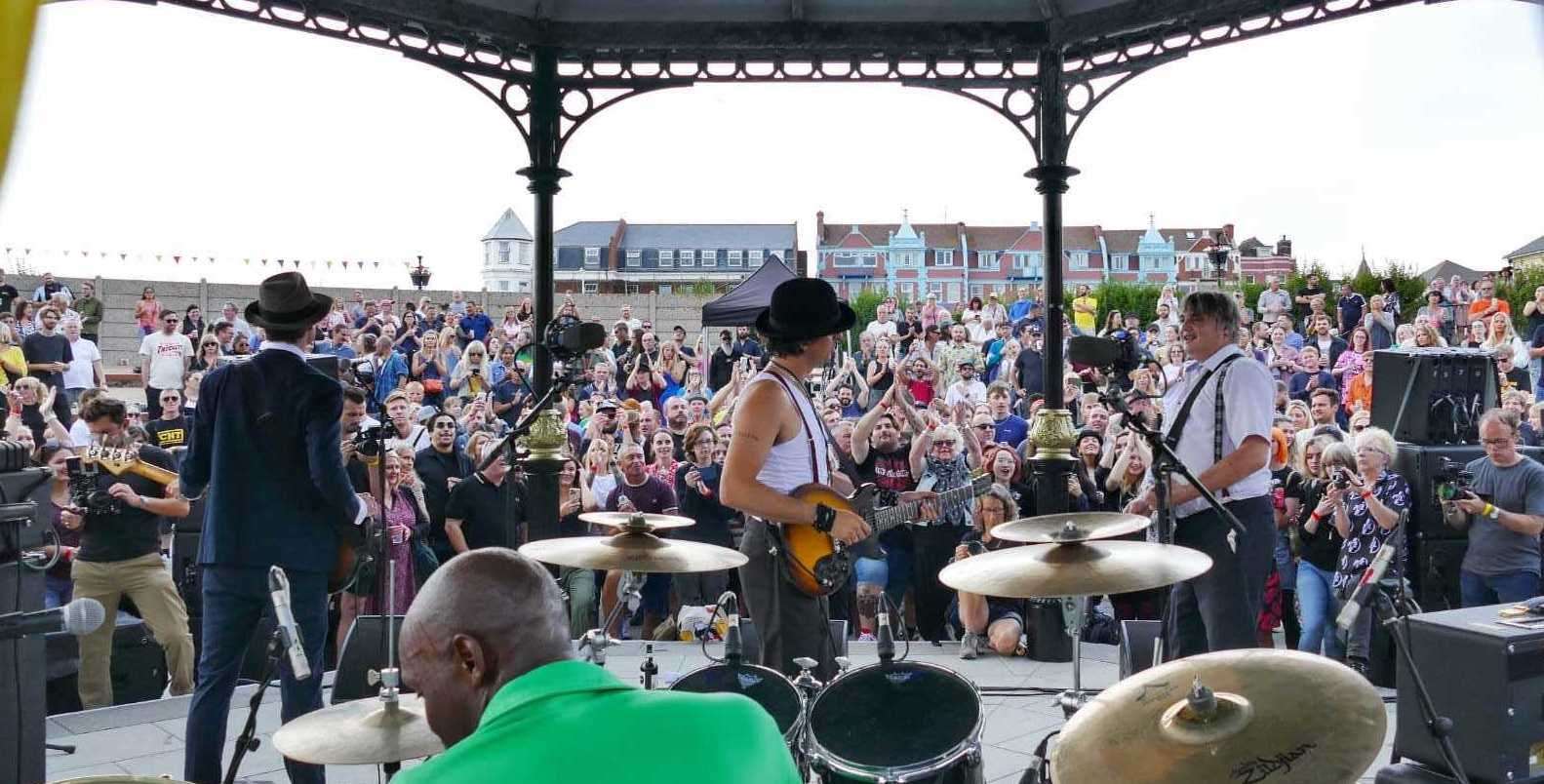 The Libertines perform an outdoor gig at the Oval Bandstand and Lawns in Cliftonville. Picture: Frank Leppard