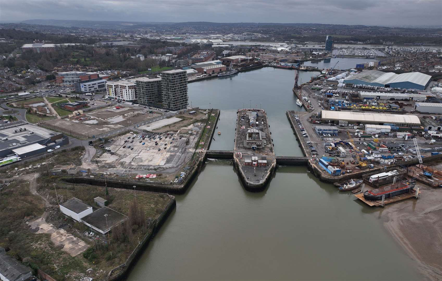 Chatham Docks and Chatham Waters which are subject to plans for redevelopment by Peel L&P. Picture: Phil Drew