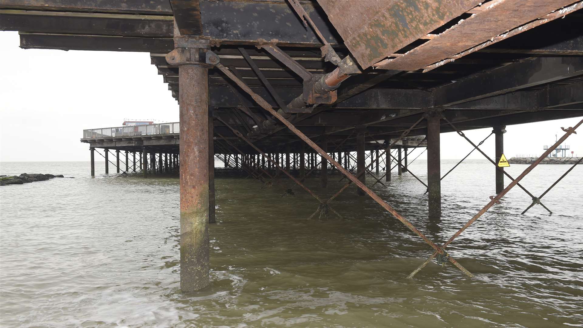 Andy Newell fears the pier may collapse within 50 years unless works are carried out