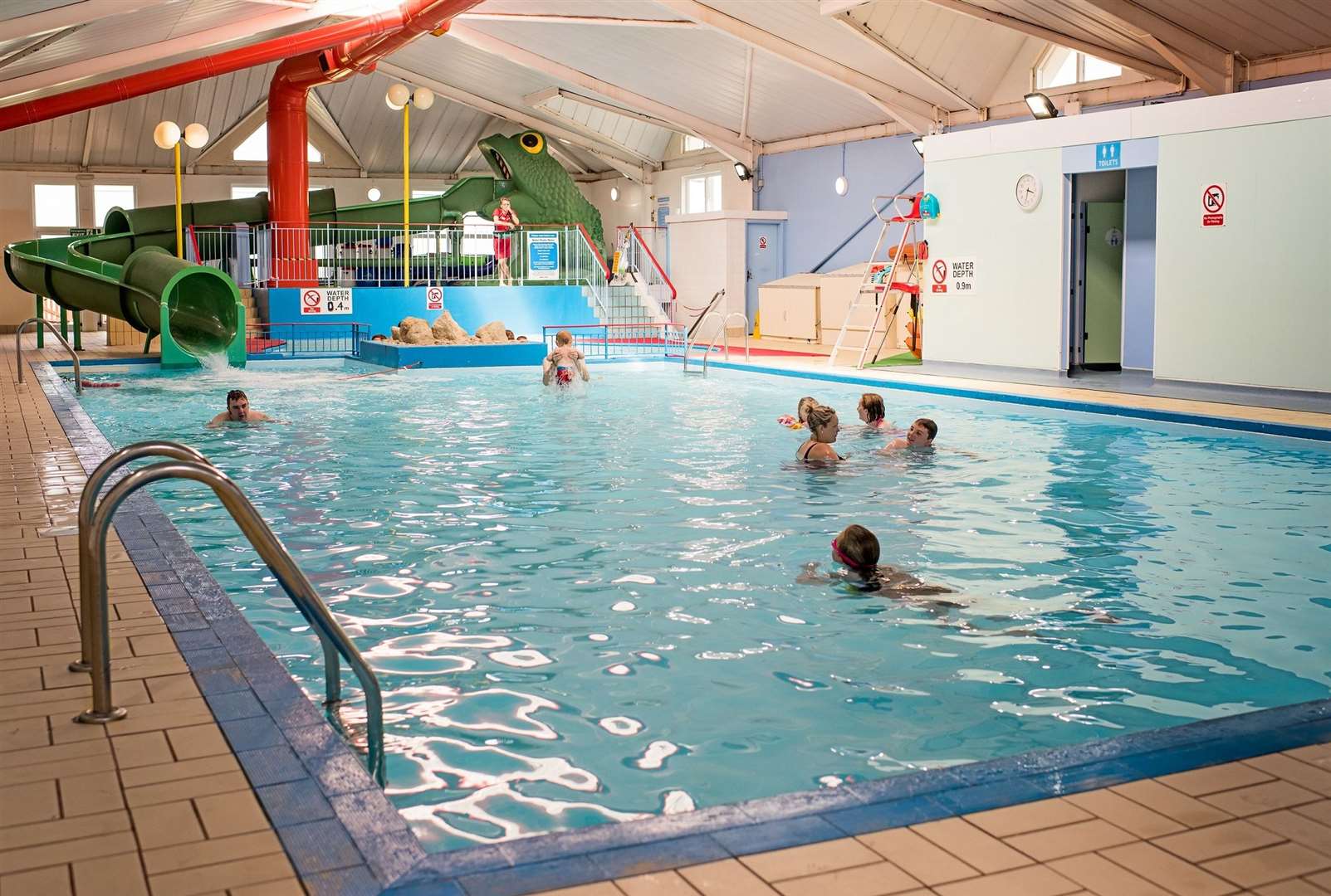 The indoor pool is ideal for a morning swim and has adult only sessions