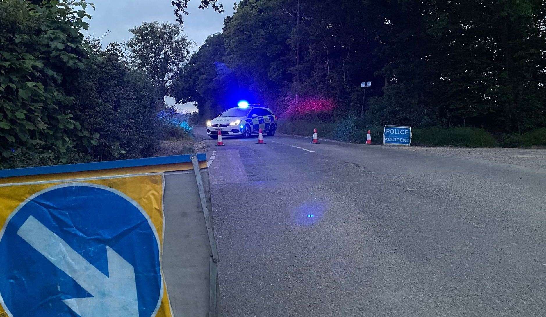 The crash happened at about 5pm yesterday. Picture: BBC South East / Josie Hannett