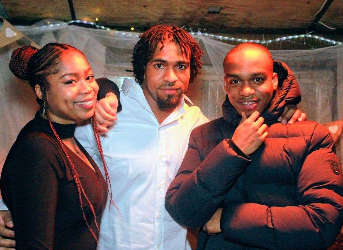 Andre Bent (right) with sister Michaela and cousin Louis