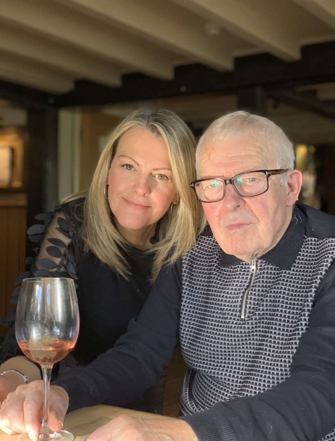 Amanda Baker, left, with her father Robert Purser. Picture: Amanda Baker