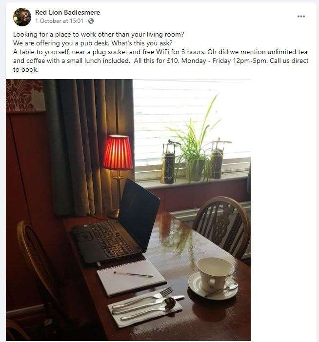 How it all started - the Facebook post by the Red Lion, Badlesmere