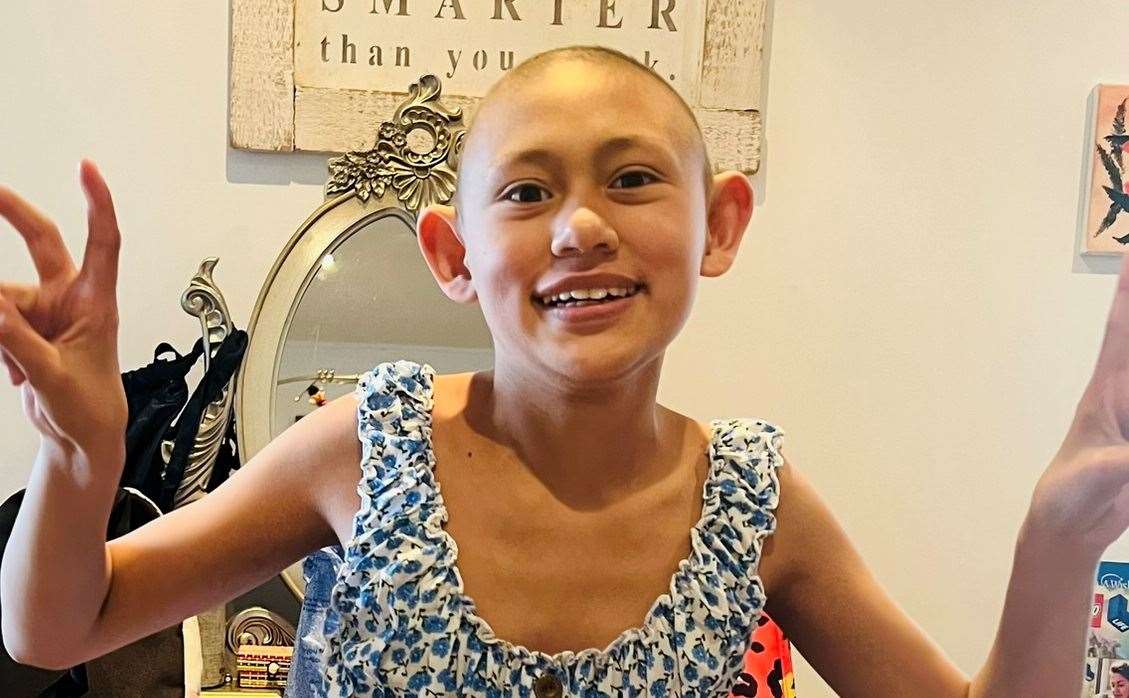 Maya Nash has neuroblastoma, a rare form of cancer. Picture: Dellanie Nash