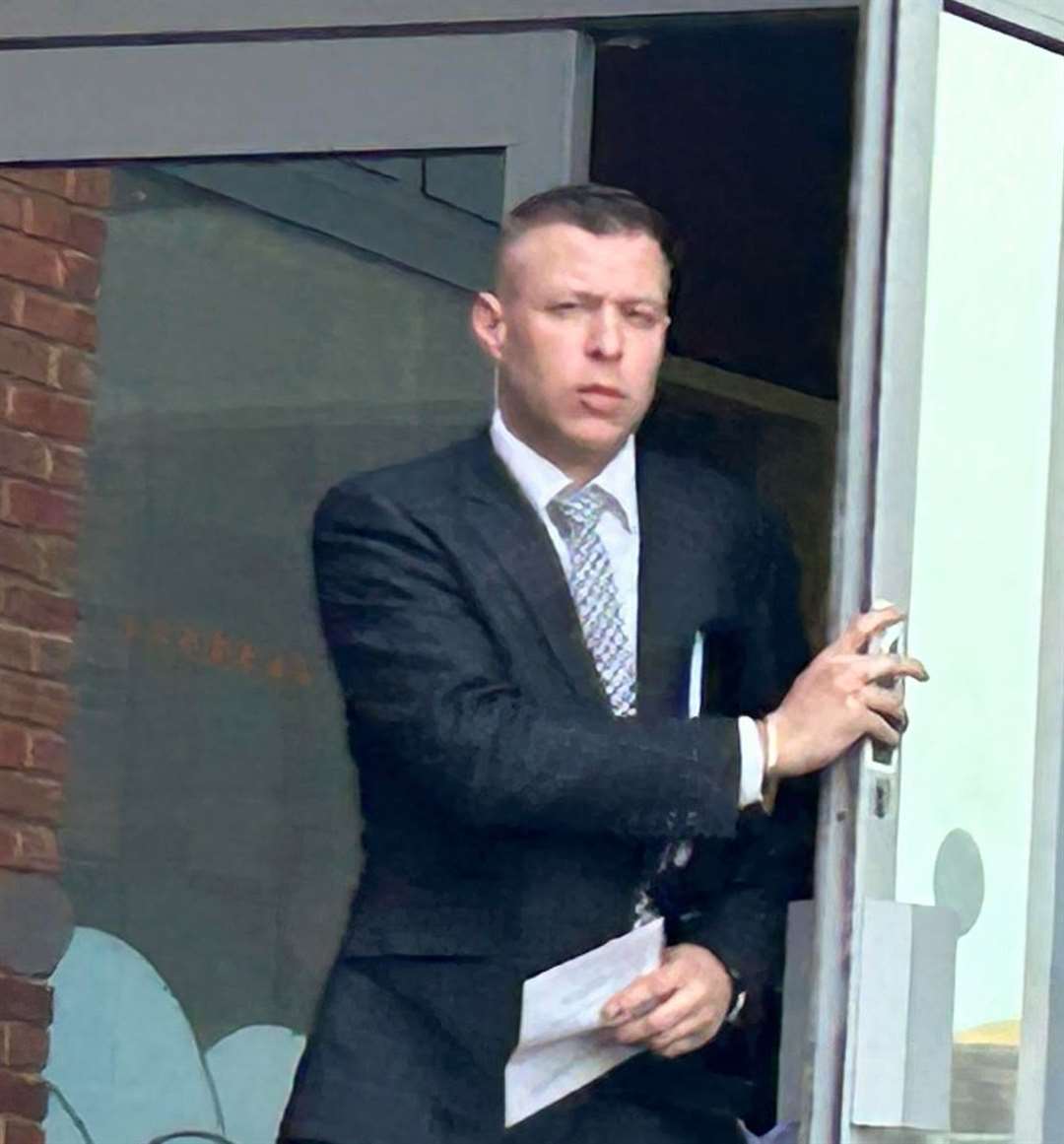 Philip Blake leaving Margate Magistrates' Court