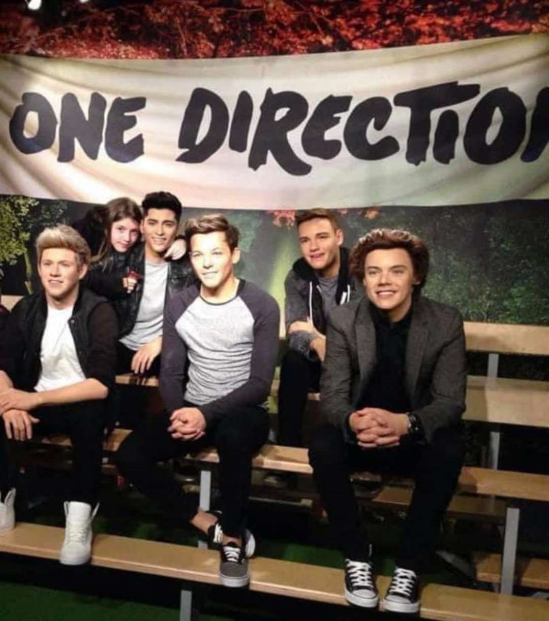 Kyra Parry pictured with a waxwork of One Direction at Madame Tussauds in London in 2011 (Kyra Parry)