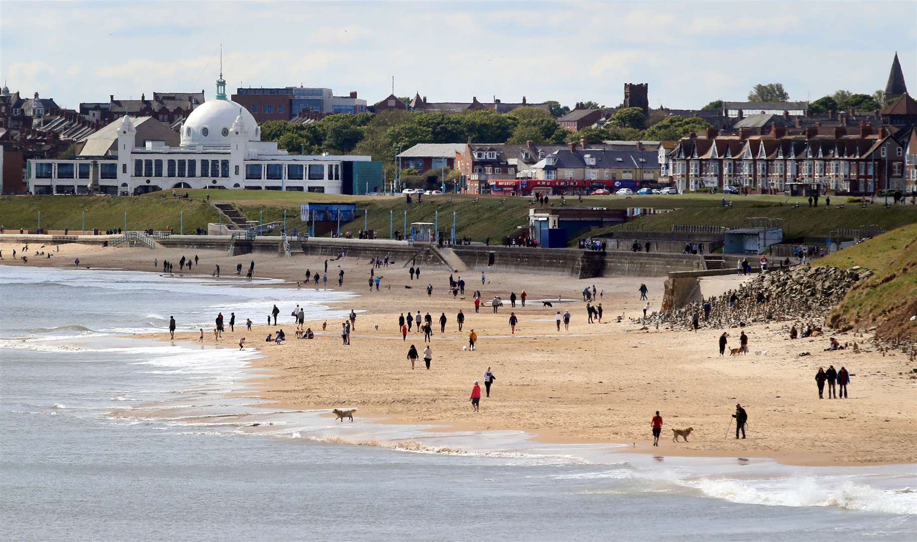 But people were able to enjoy the beach at Whitley Bay (Owen Humphreys/PA)