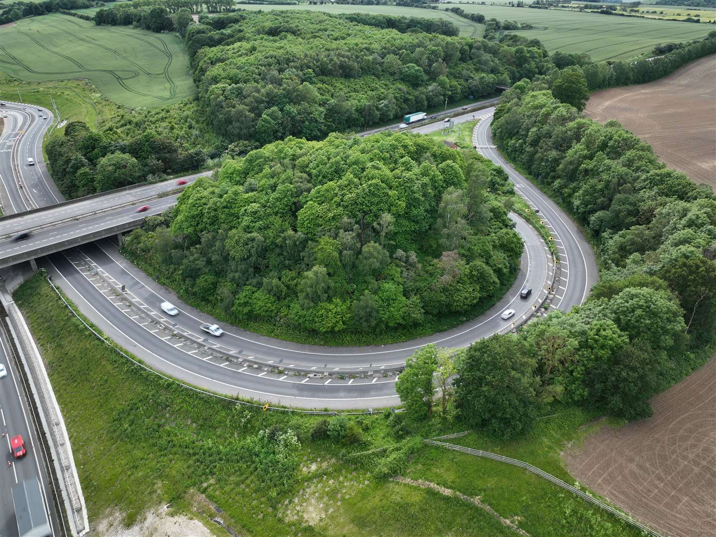 The closed M2 junction 5 coastbound slip road. Picture: Phil Drew