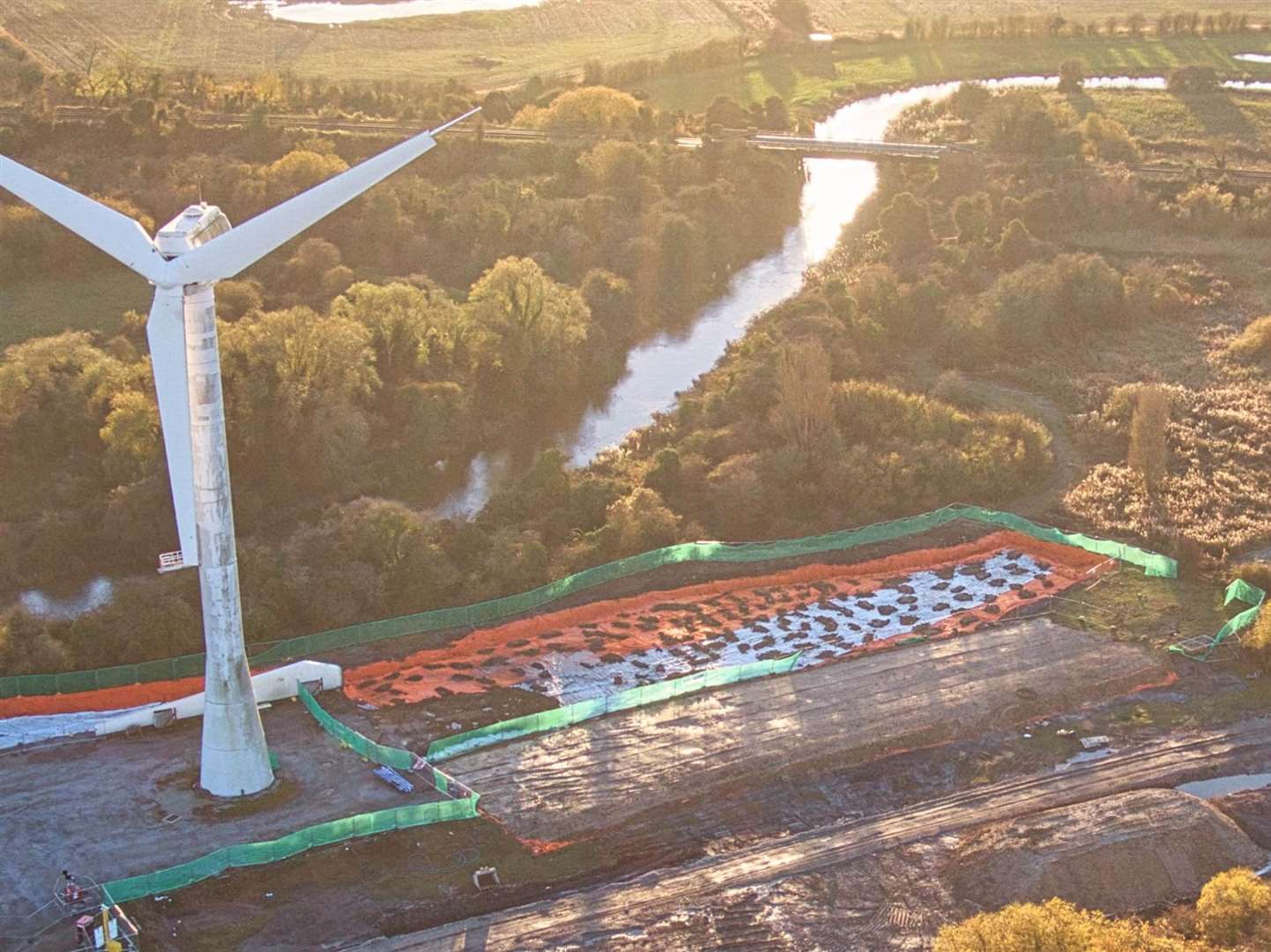 A 'bed' has been made for the turbine in Richborough. Picture: Nik Mitchell