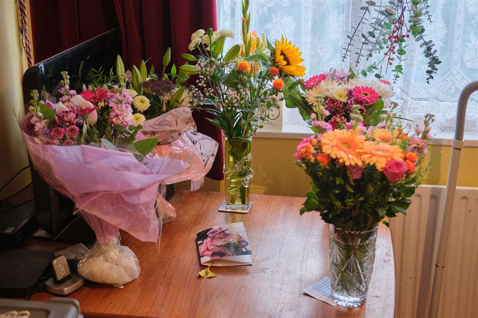 Some of Marjorie's gifts, and her card from the Queen. Photo by Kari Clark