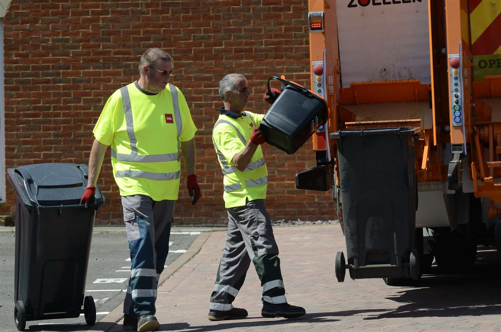 A bin team on their round in Ashford