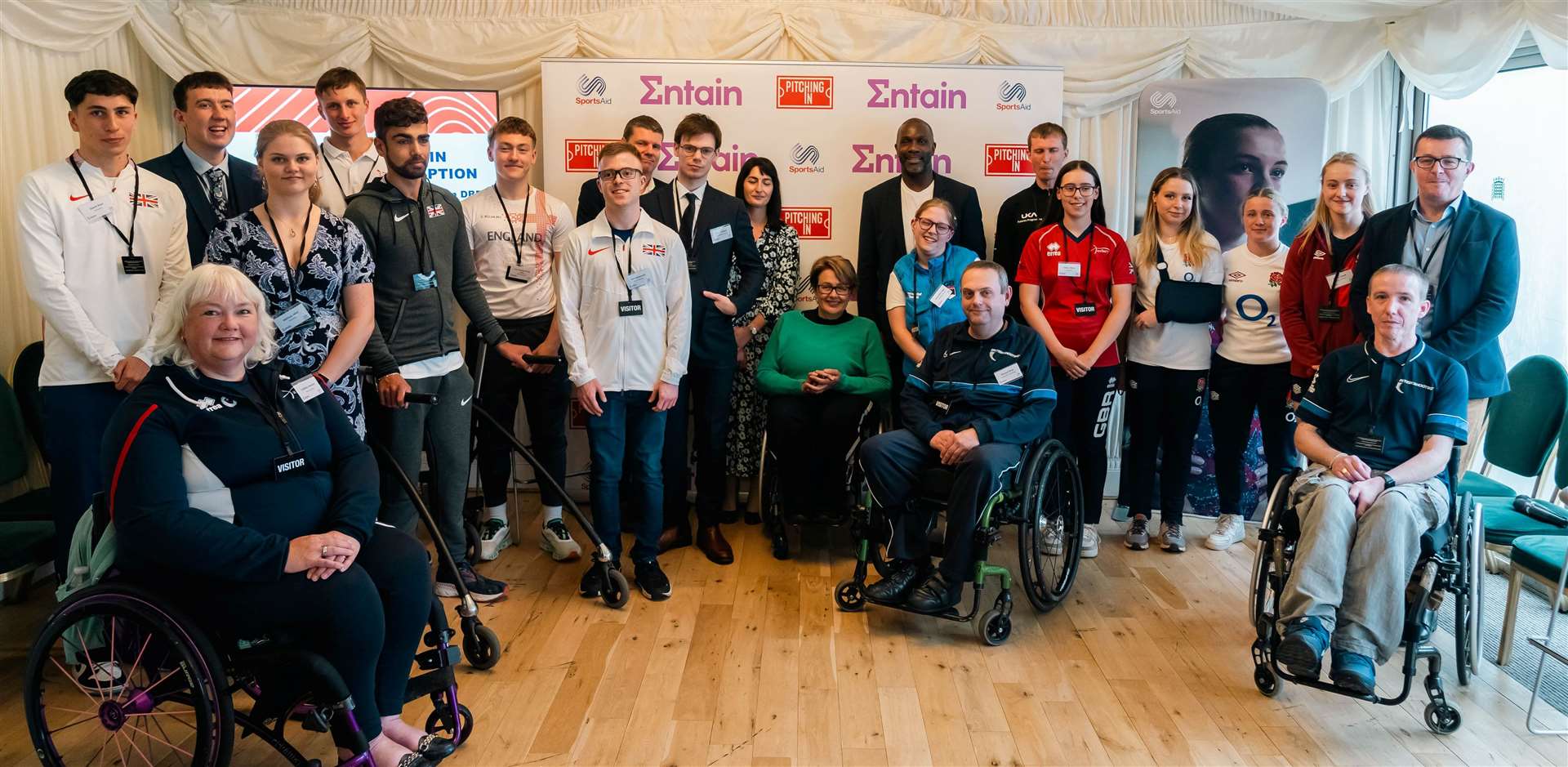 Orpington's Henry Patient joined a reception held at Westminster where athletes involved in the Pitching In initiative met MPs. Picture: Beat Media Group