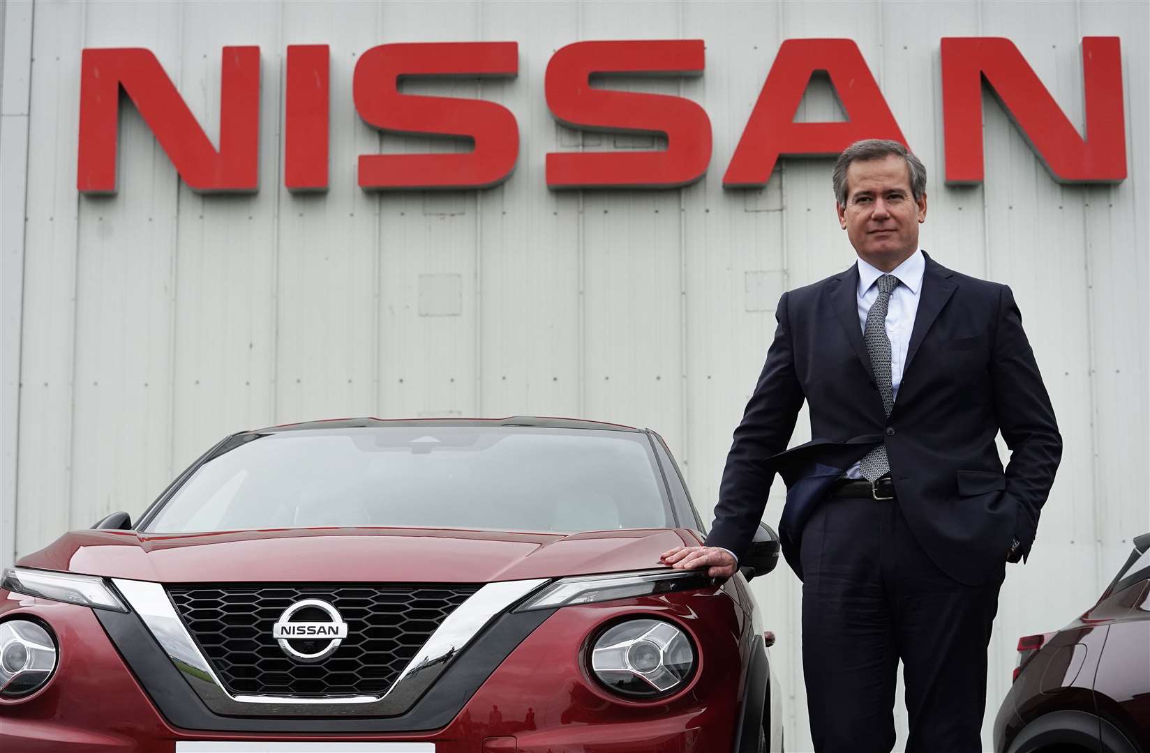 Chairman of Nissan Europe, Gianluca de Ficchy, at the plant in 2019 (Owen Humphreys/PA)