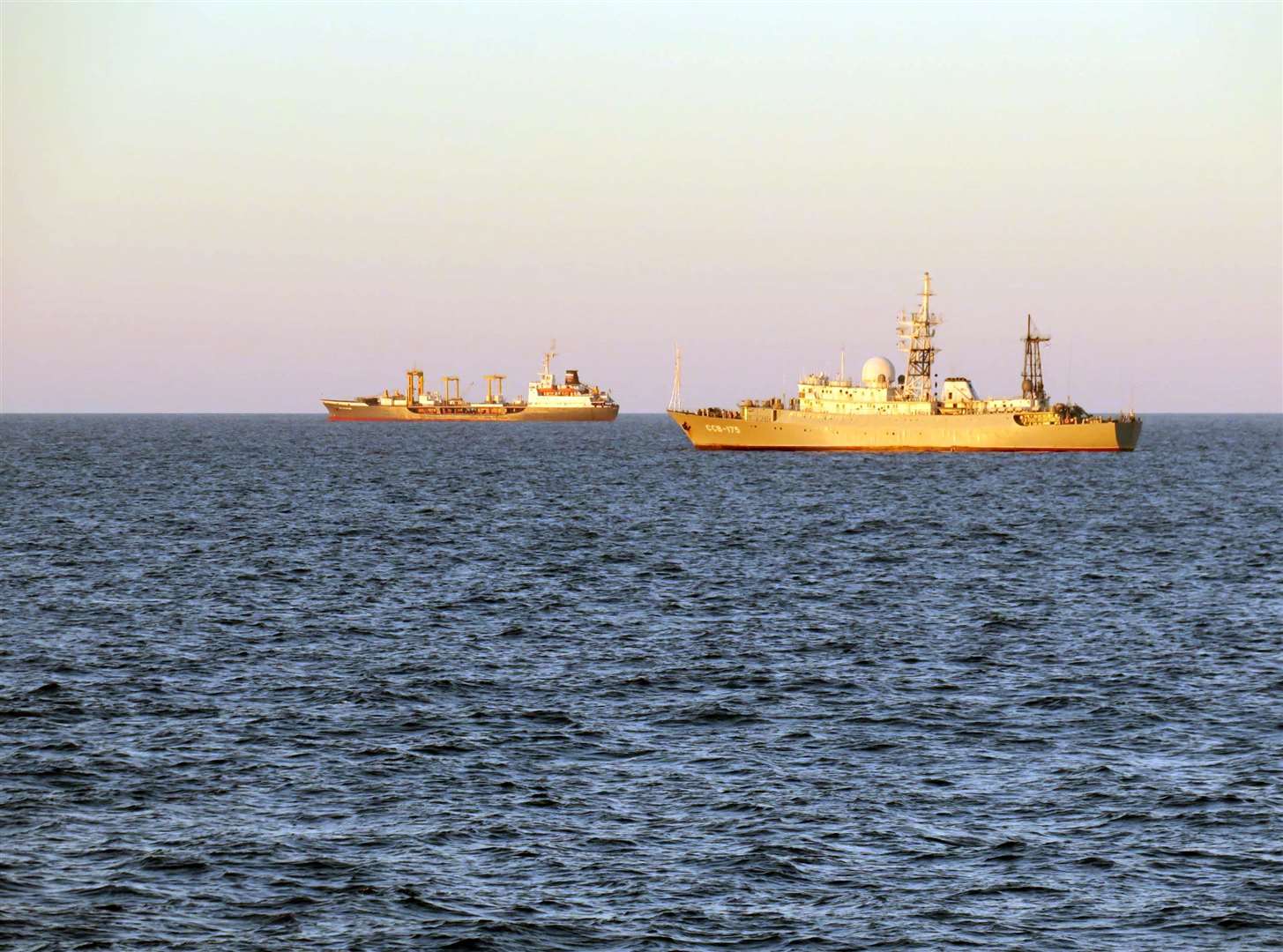 The Russian ships have been sailing around the Moray Firth (Royal Navy/PA)