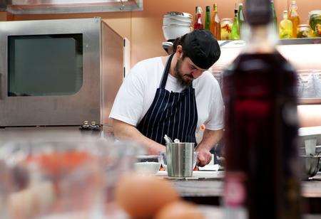 Charlie hard at work on his creations on Great British Menu