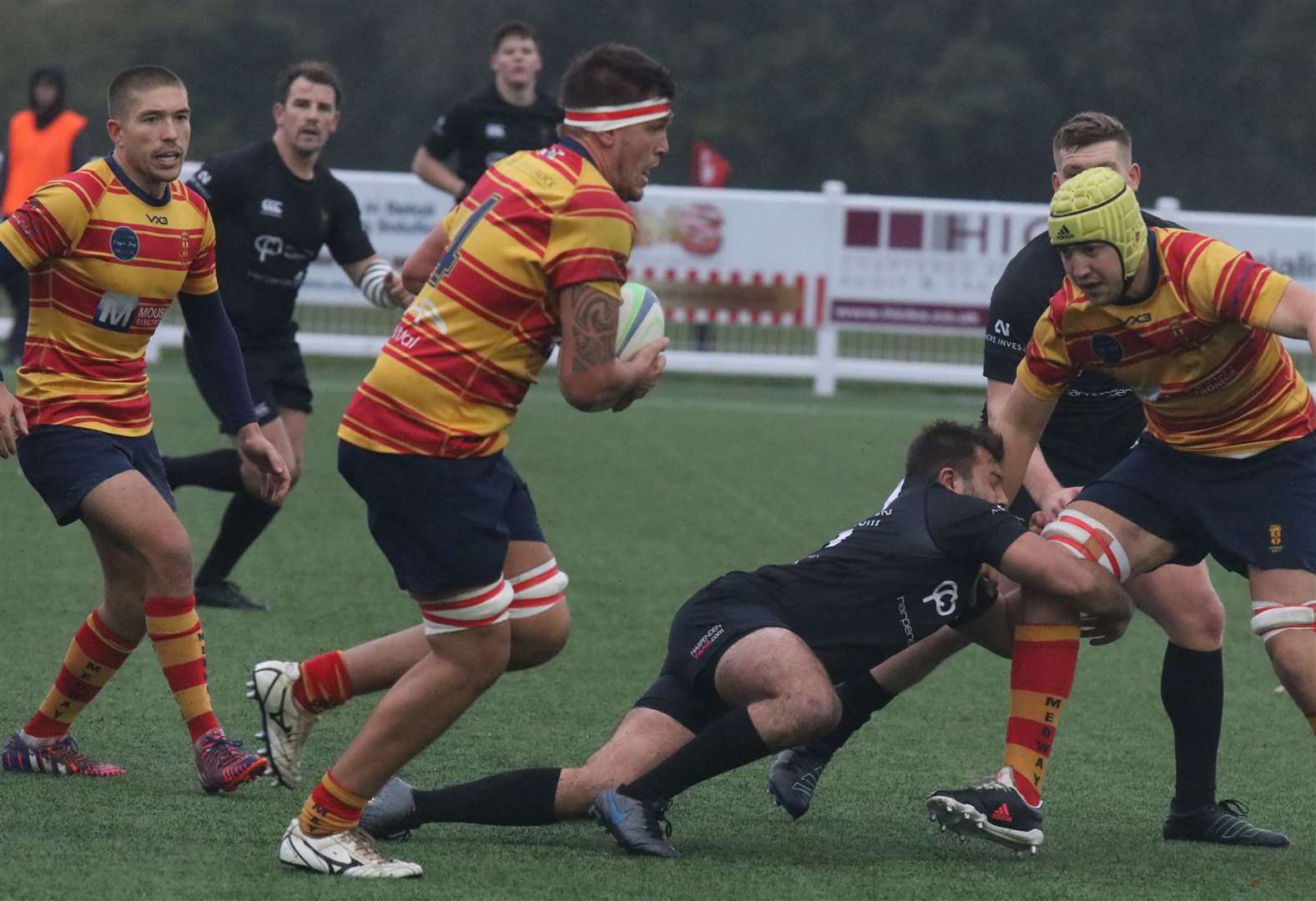 Max Easton on the attack for Medway against Harpenden on Saturday. Picture: Tracy Bullock