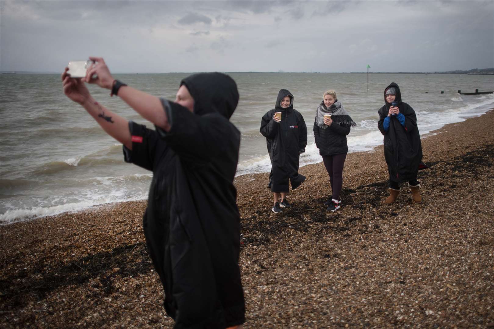 Time for a selfie at Chalkwell (Stefan Rousseau/PA)