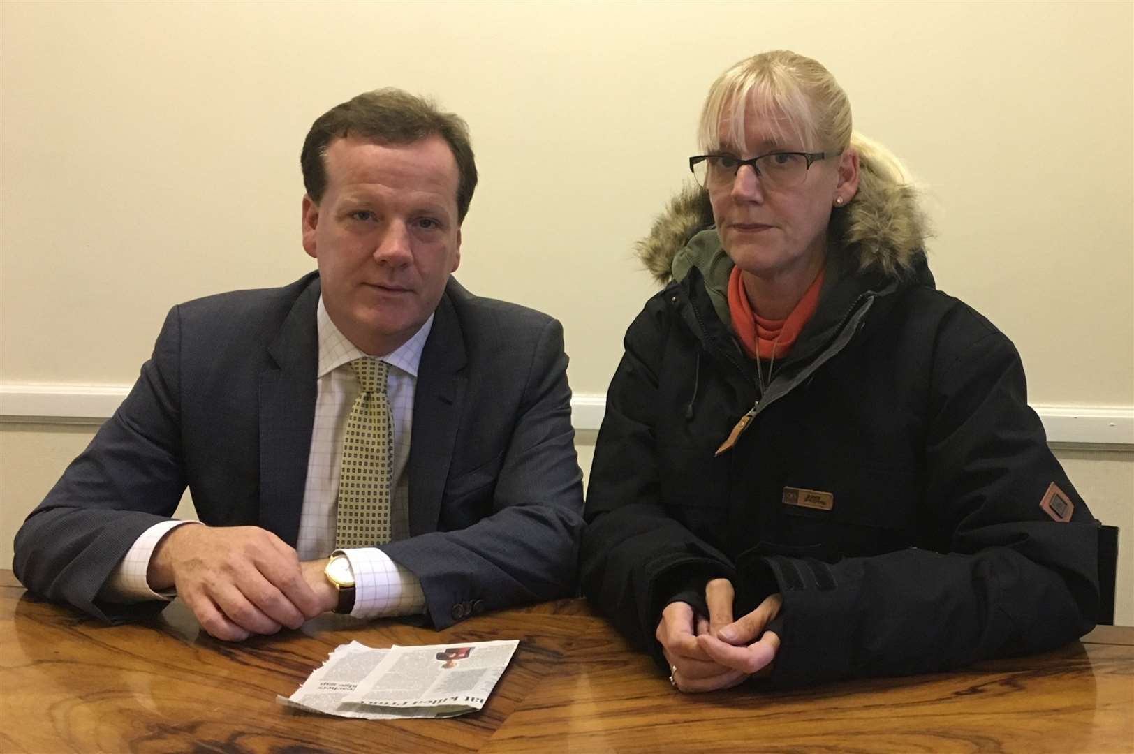 Michelle Parry and Charlie Elphicke:Picture from the office of Charlie Elphicke MP