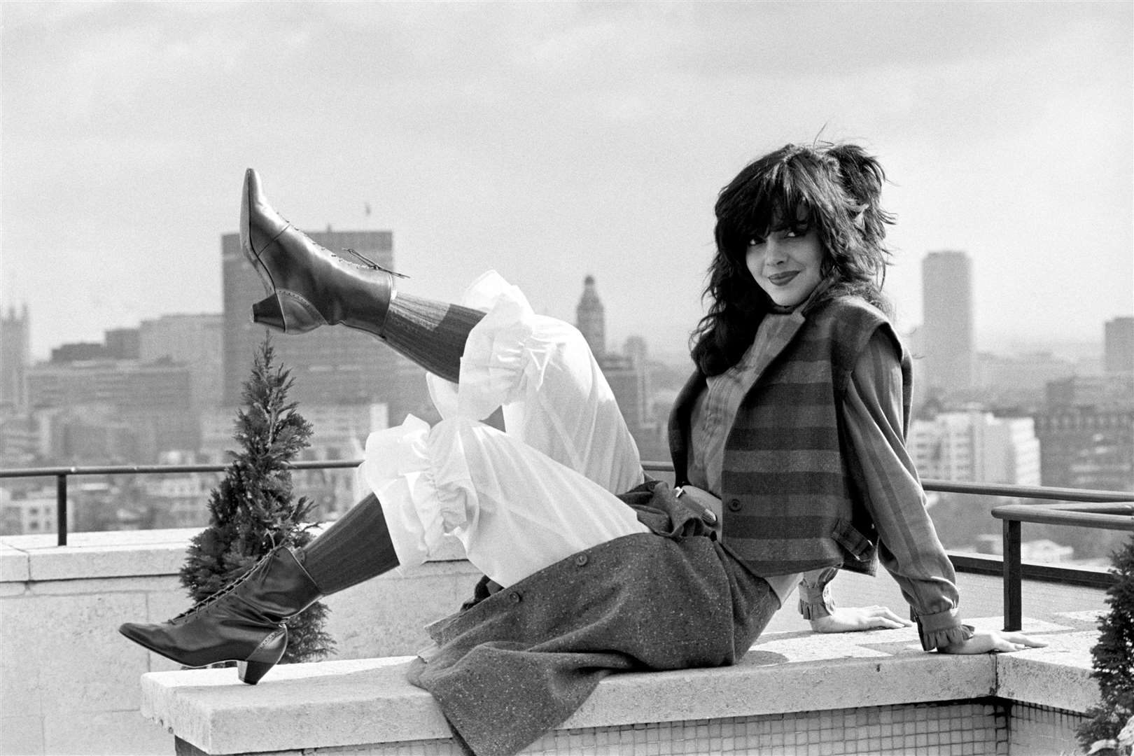 Model Tracey Hunt in an outfit from the Mary Quant Collection (PA)