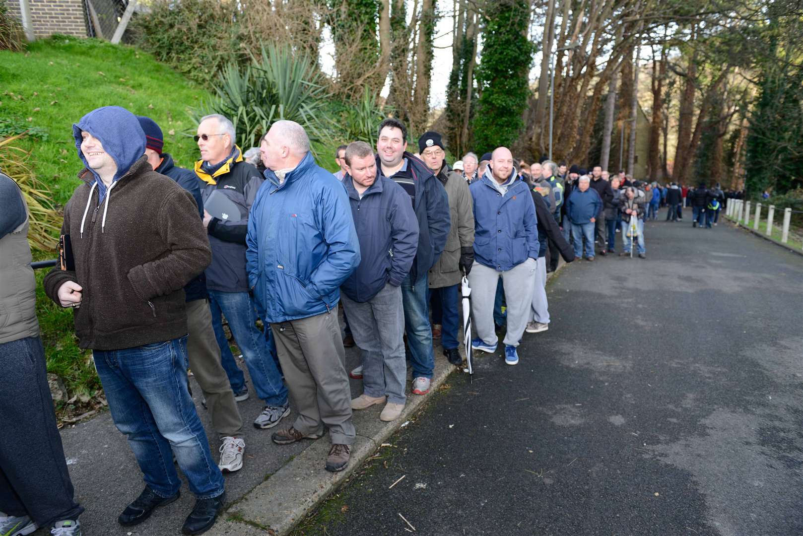 Queues went on for miles with some eager fans getting to Crabble at 2am