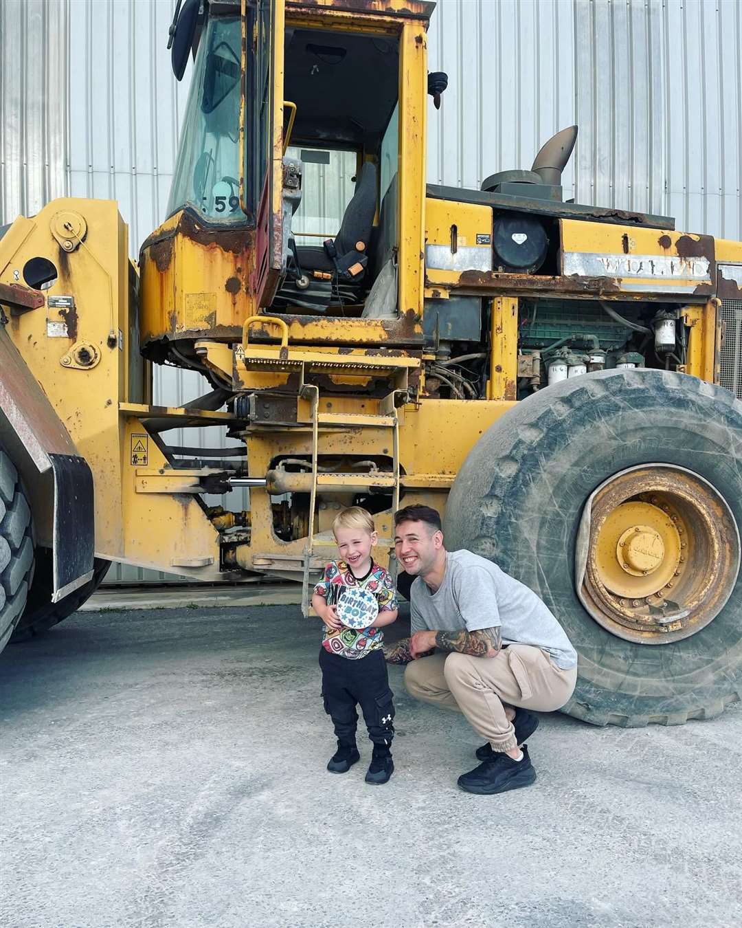 Carl Davey with his son Stanley (Handout/PA)