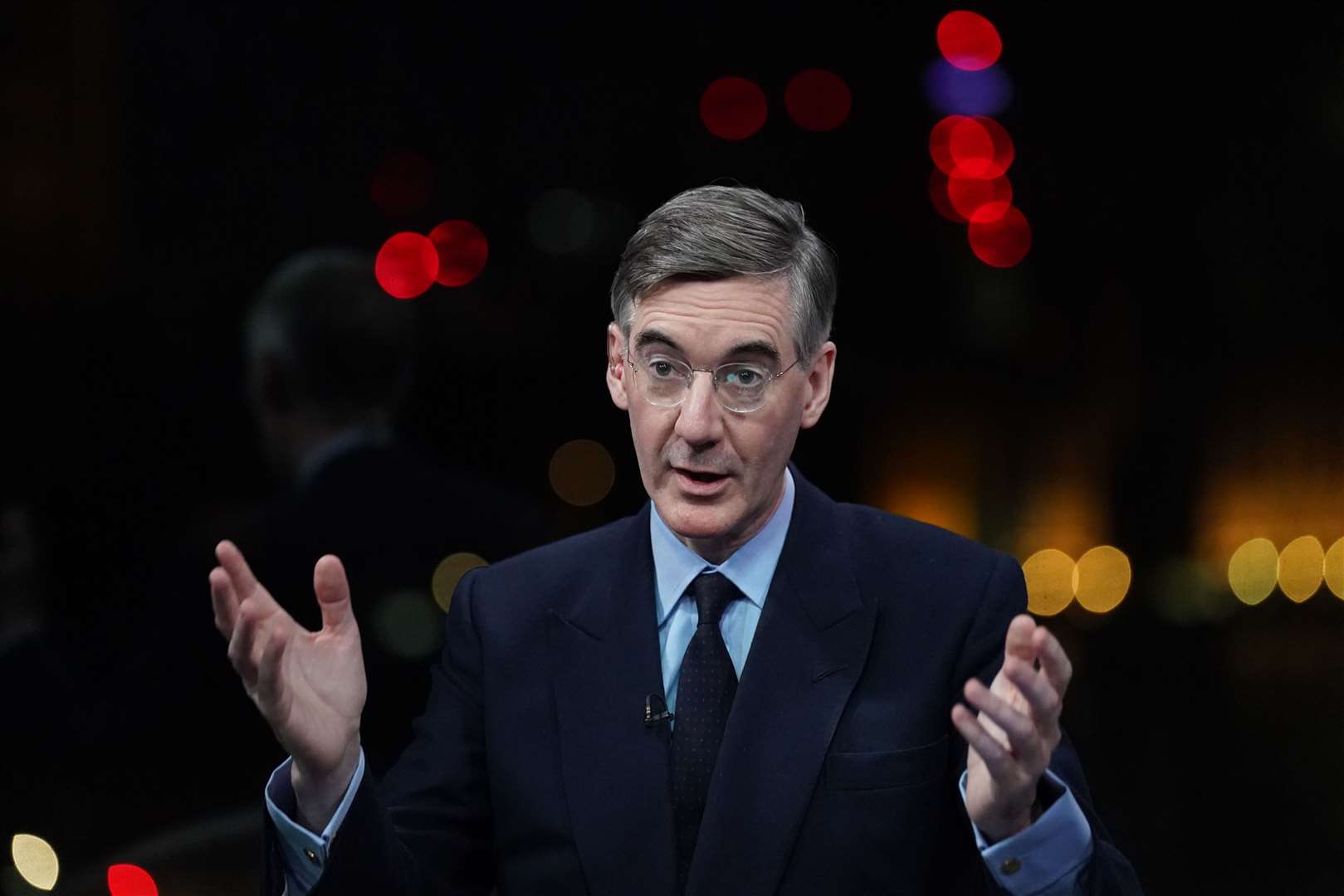 Jacob Rees-Mogg in the studio at GB News during his new show Jacob Rees-Mogg’s State of The Nation (Stefan Rousseau/ PA)