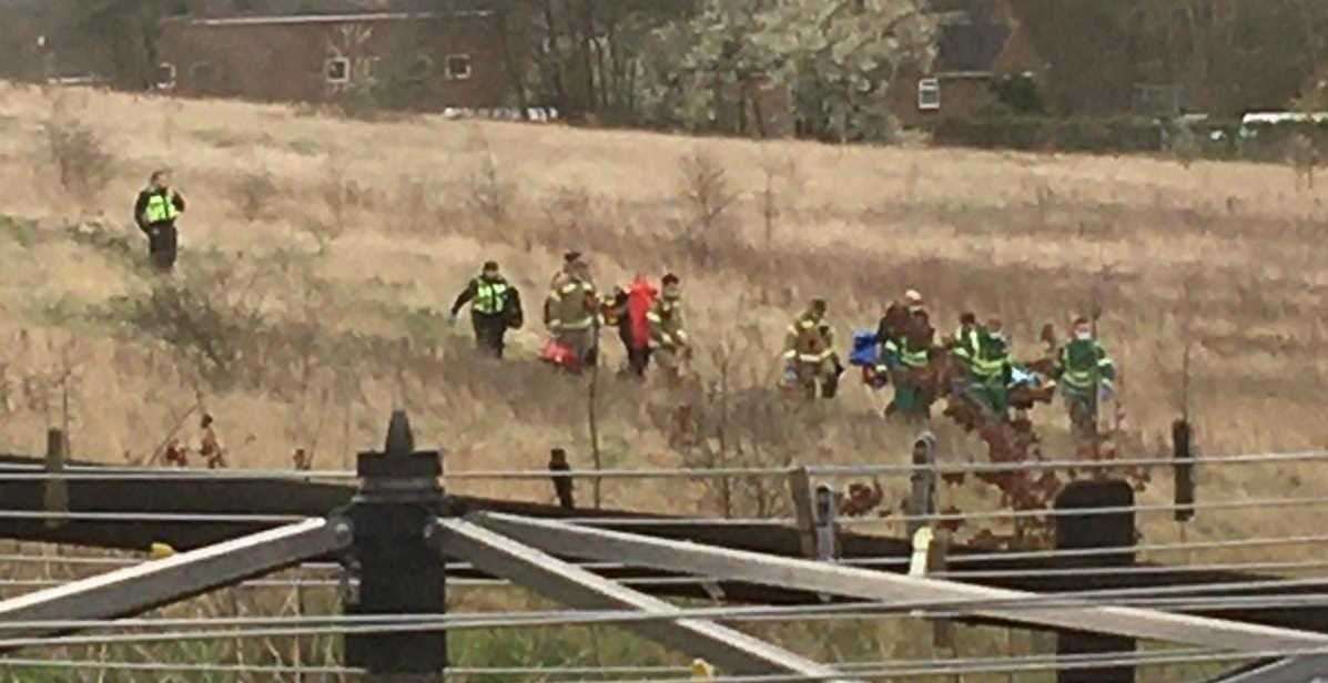 Police have confirmed a woman was arrested on suspicion of trespass and obstructing the railway. Picture: Dan Giff