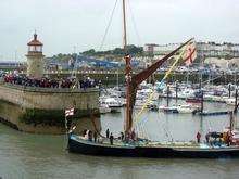 The sailing barge Greta was one of the largest vessels to take part in the return sailing to Dunkirk
