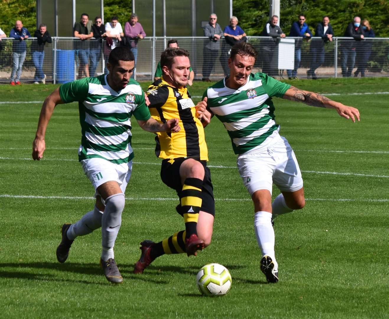 Former FA Vase semi-finalists Corinthian, in action against Hebburn Town, face former FA Trophy winners Grays Athletic. Picture: Alan Coomes (49037485)