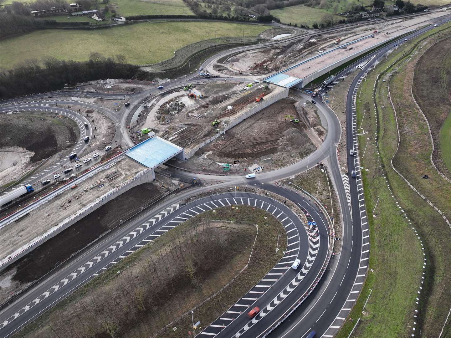 Progress on the new Stockbury flyover in January 2024. Picture: Phil Drew