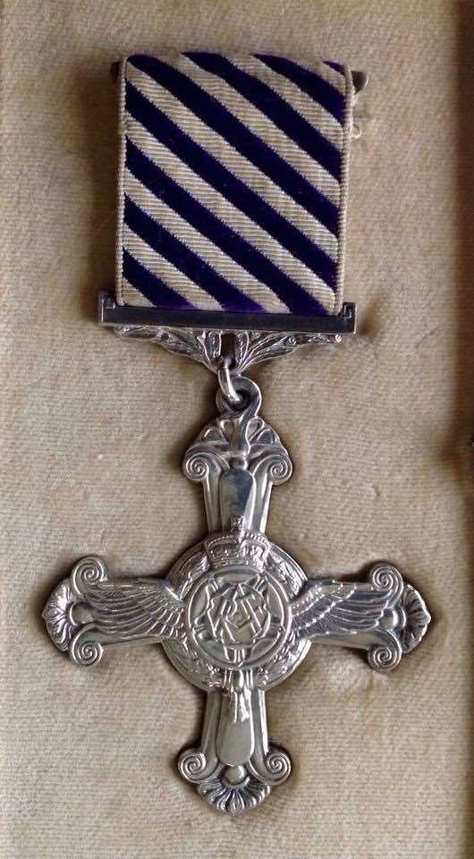 The Distinguished Flying Cross (DFC) awarded to Ian Muirhead for his bravery during the Dunkirk evacuations