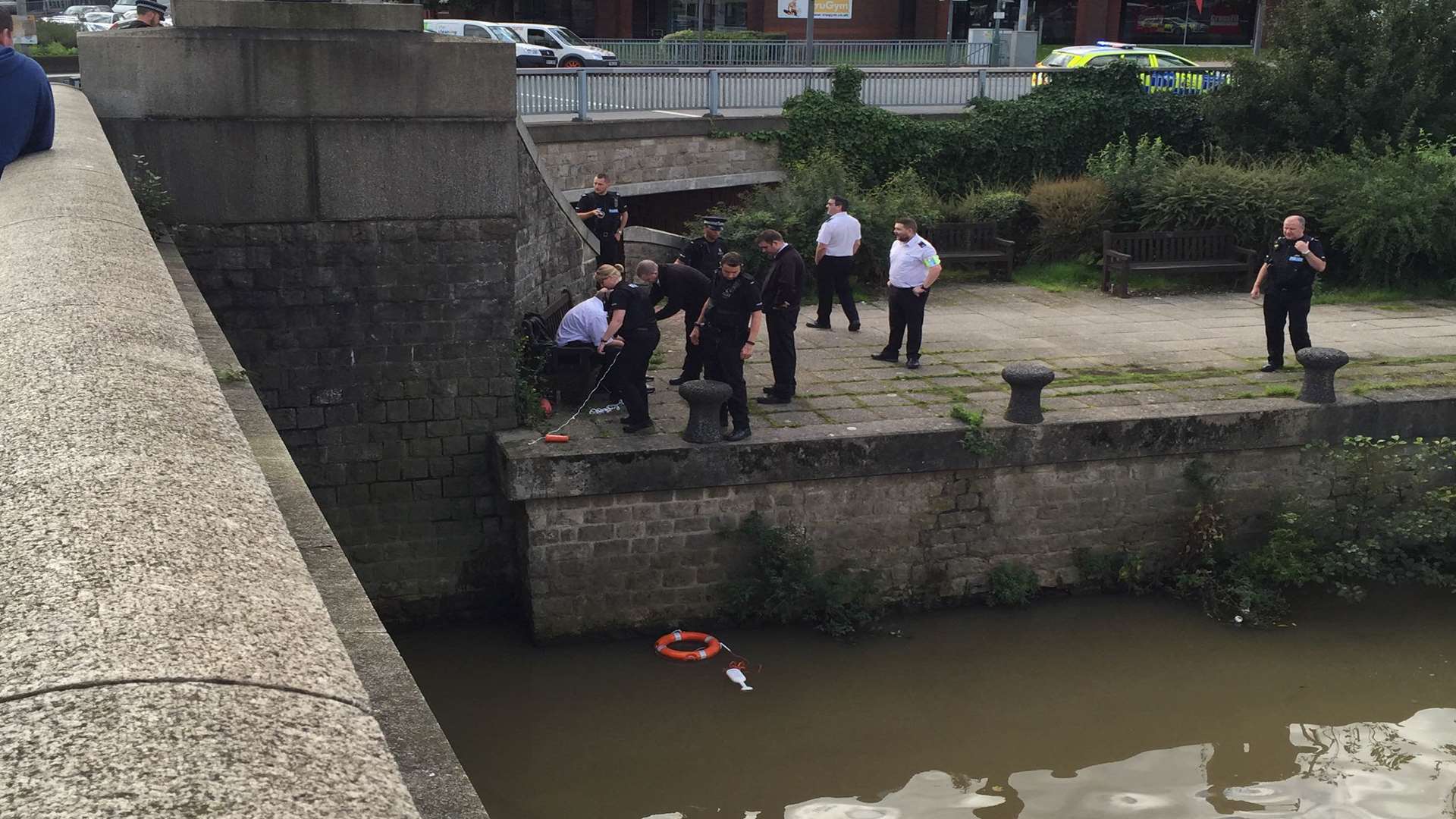 The scene, at the River Medway