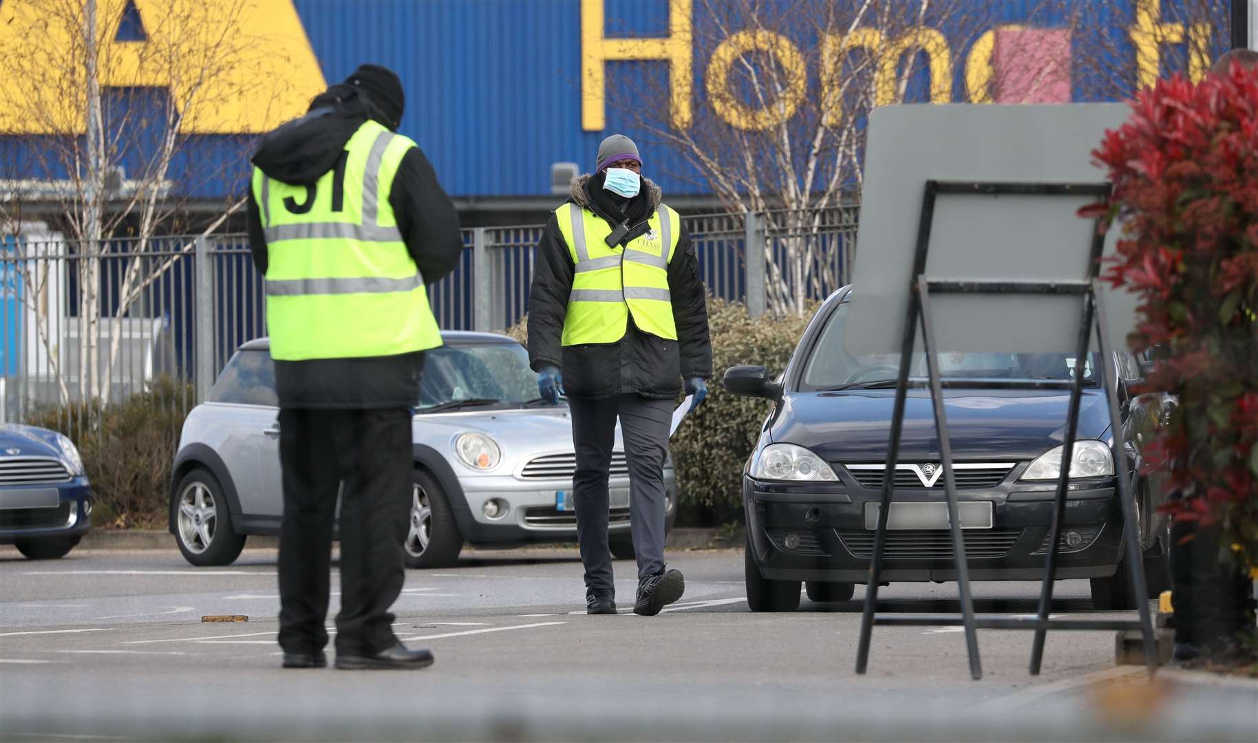 Key workers can go to the Swedish Food Markets, which remain open on testing sites during the lockdown (Jonathan Brady/PA)