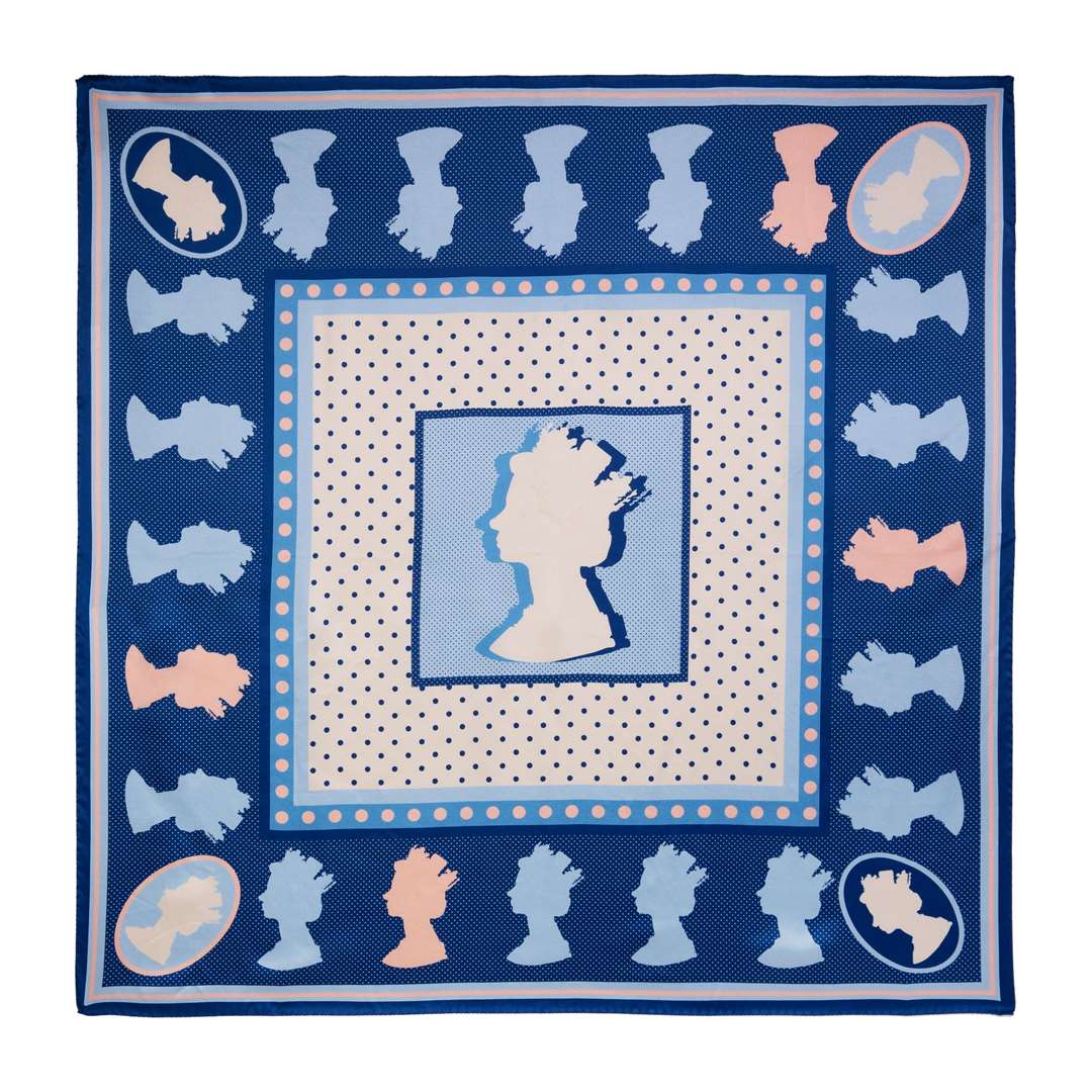 The silk scarf, priced at £150 (Royal Collection Trust/HM Queen Elizabeth II 2022/PA)