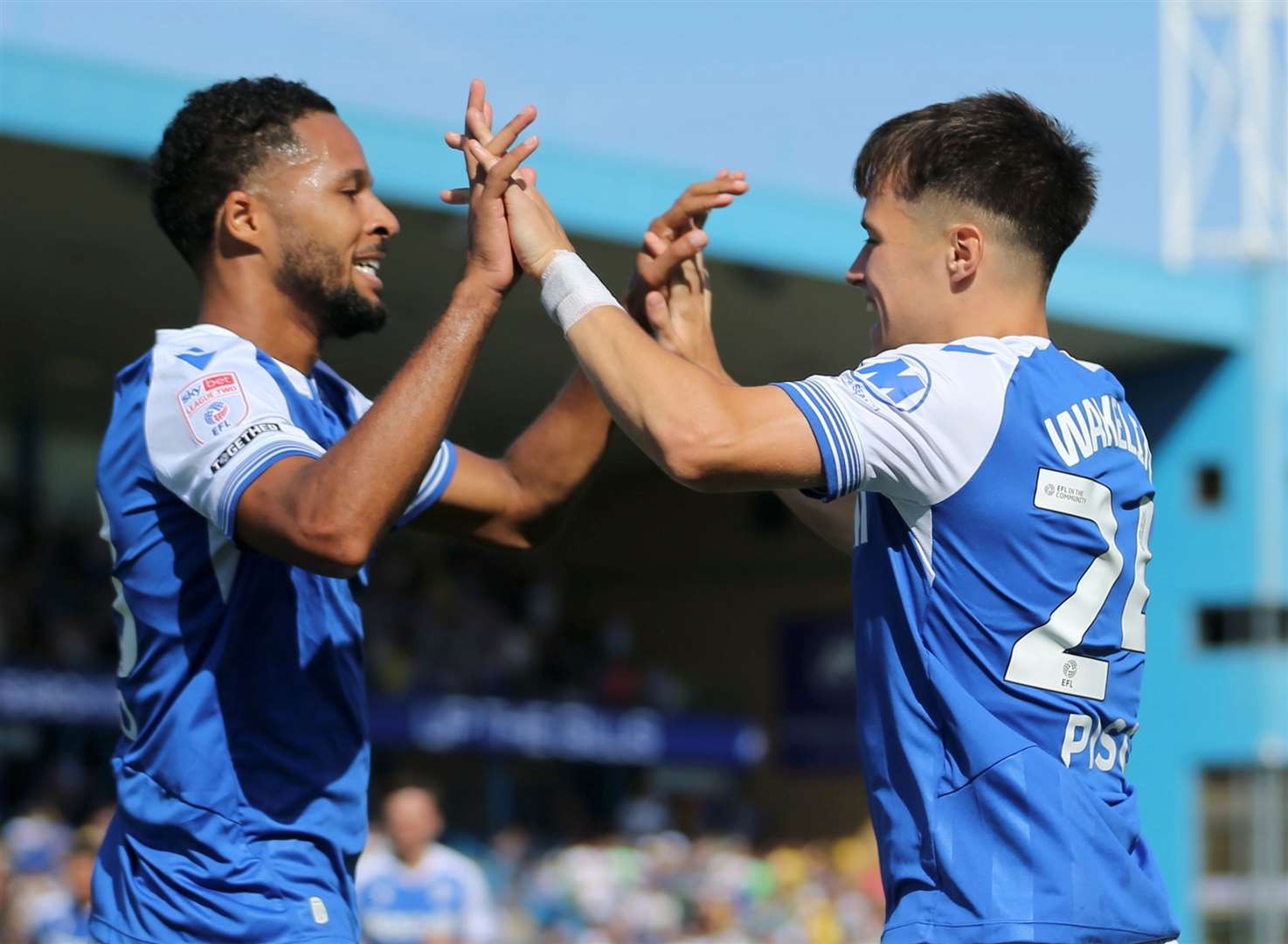 Goalscorers Tim Dieng and Jacob Wakeling Picture: @KPI_Julian