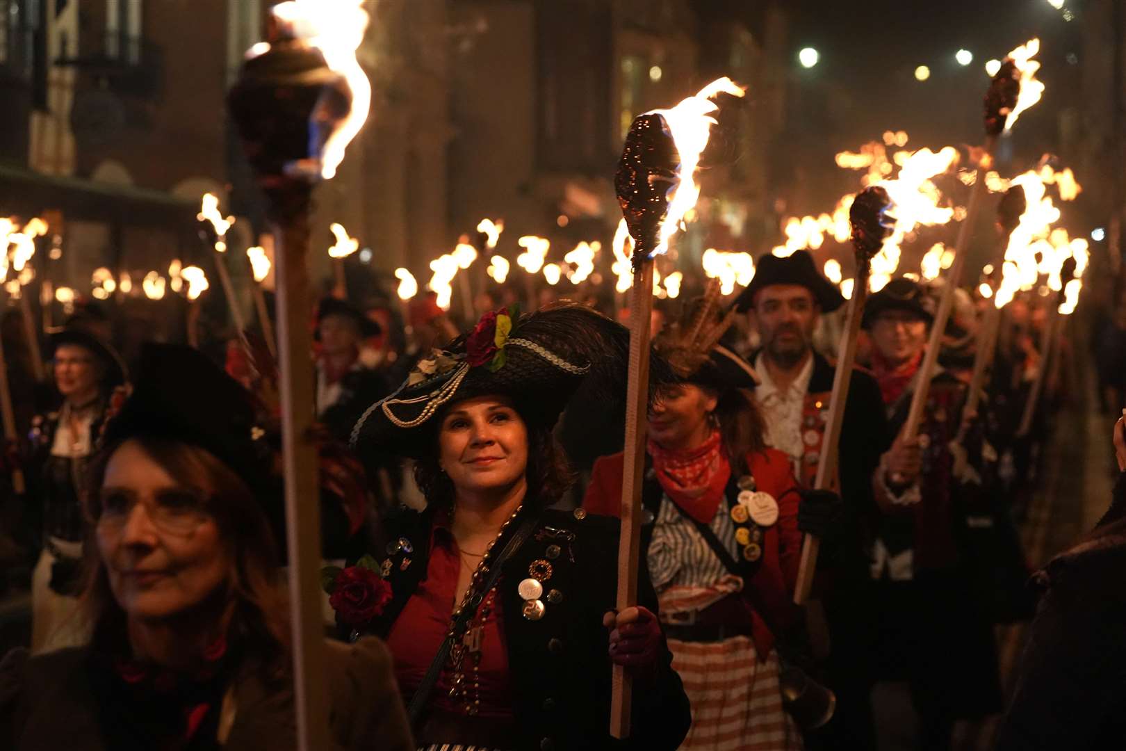 Participants during the parade (Gareth Fuller/PA)