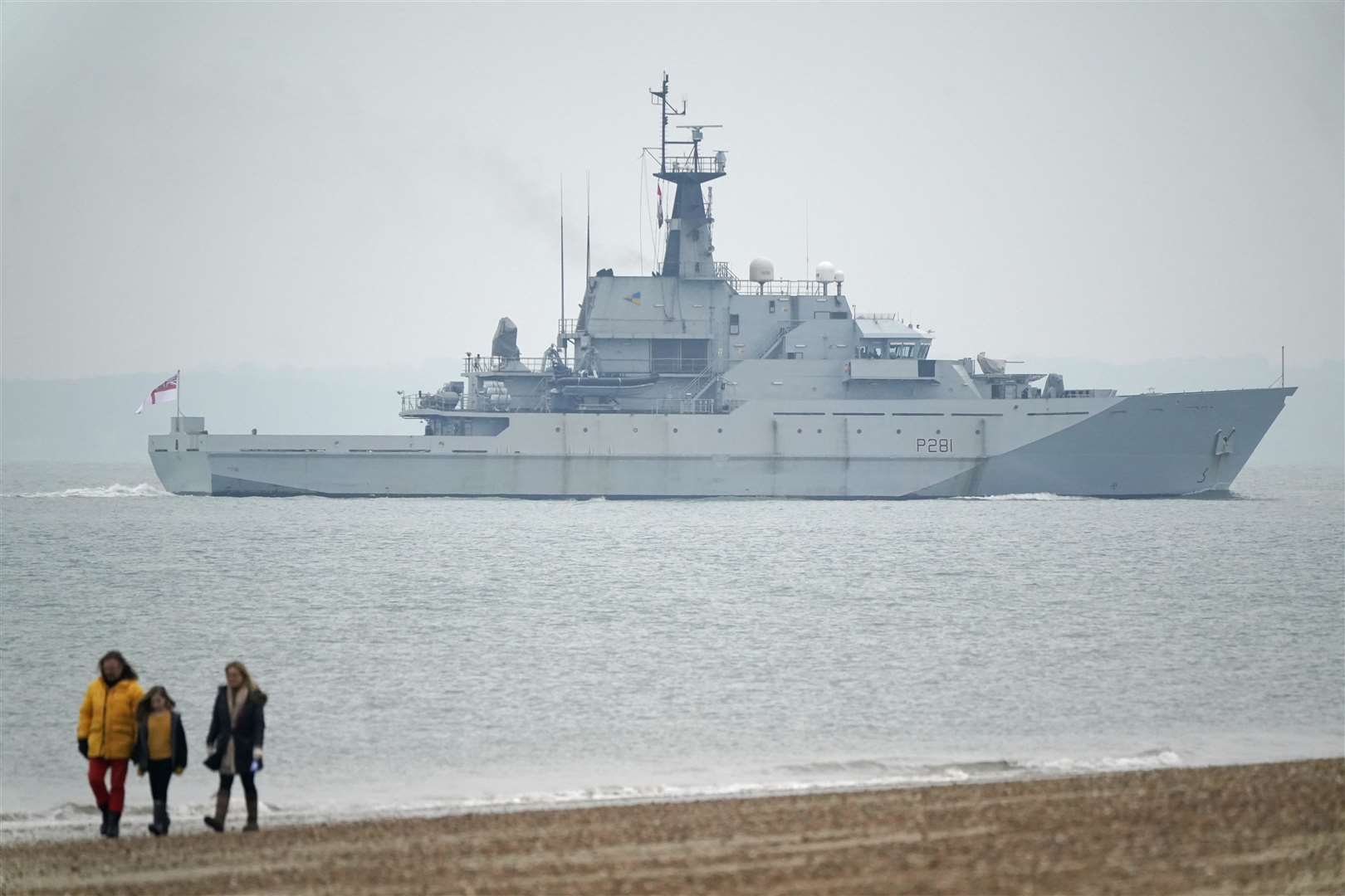 The Royal Navy offshore patrol vessel HMS Tyne (Andrew Matthews/PA)