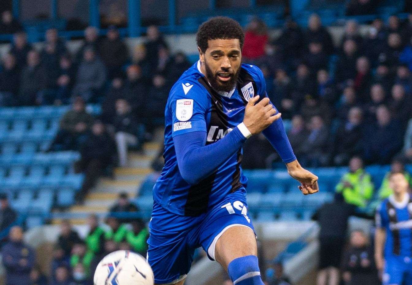 Vadaine Oliver on target for Gillingham against Cambridge Picture: KPI