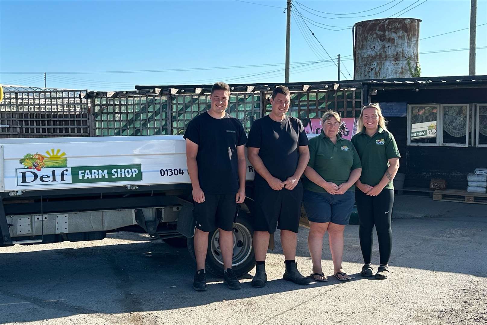 The Cock family is behind Delf Farm Shop in Sandwich. From left to right: Son Thomas, dad Simon, mum Alison and daughter Katie. Picture: Delf Farm Shop