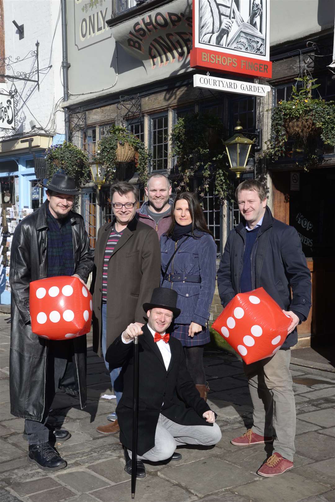 Participants in the Canterbury Monopoly pub crawl