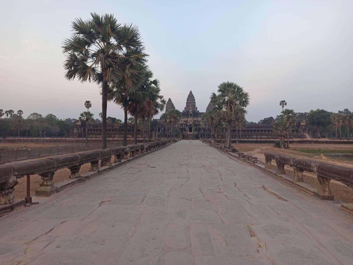 The main temple of Angkor Wat in Siem Reap, Cambodia is normally packed with people