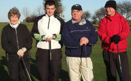 Sheerness Golf Club captains for 2010 – Velda Merriman, Connor Ryan, Alan Carnt and Ken Quin
