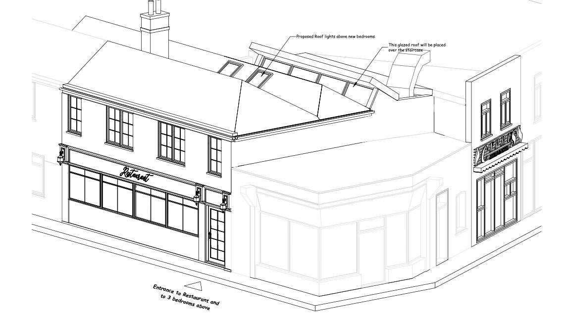 A 3D plan of the proposed restaurant and surrounding areas. Picture: Swale council